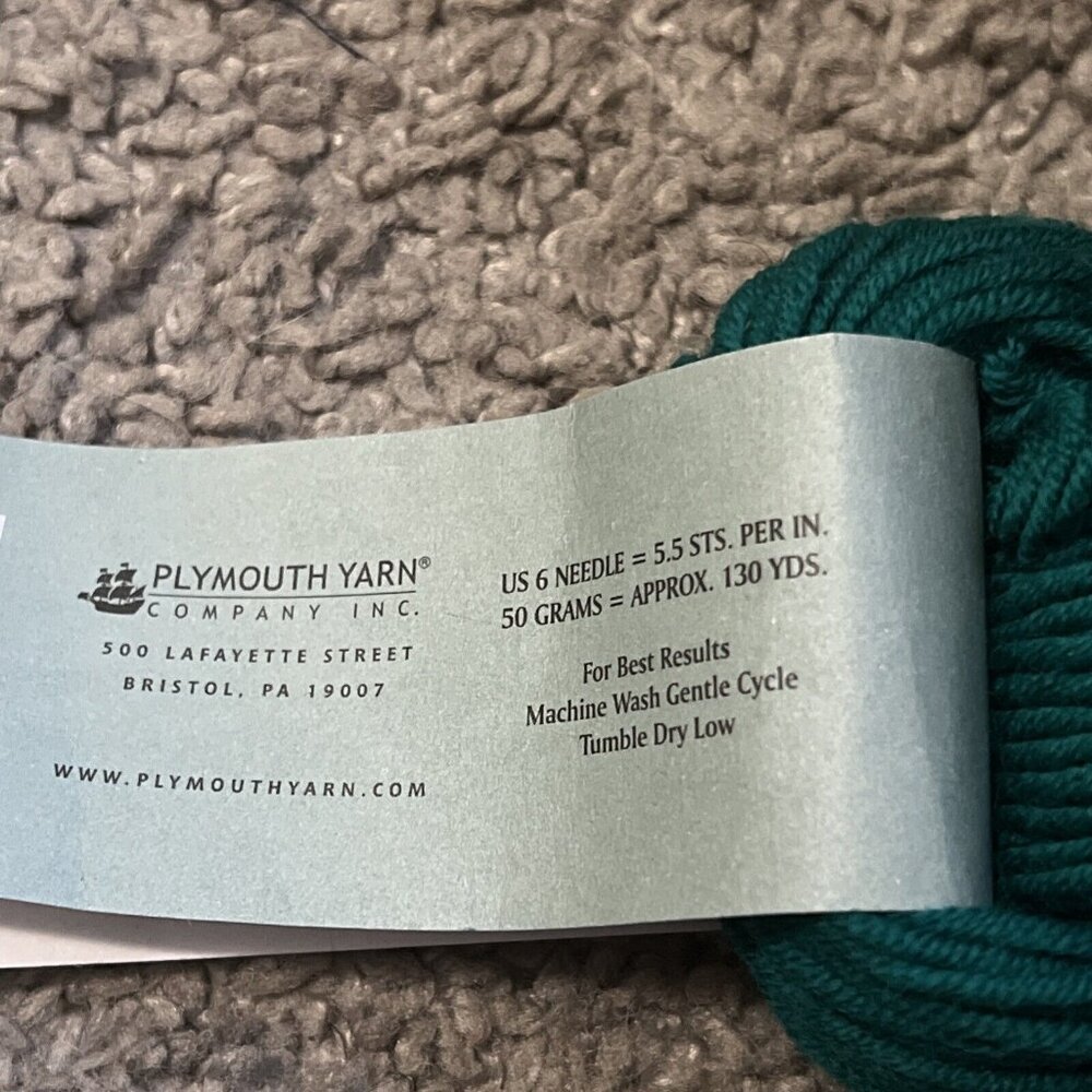 Plymouth Select DK Merino Superwash 100% Wool #1132 Greenlake 50g 130yds - Picture 3 of 3